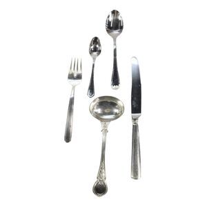 Designer Silver Tone Assorted Flatware + Serveware Oneida/Towle/Fortessa LOT 5